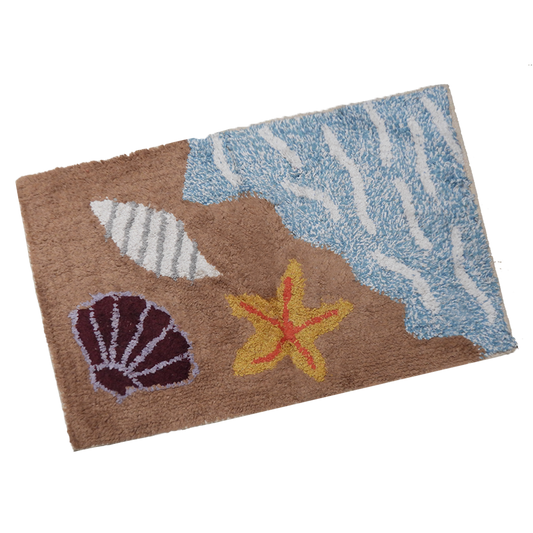 Cotton Floor Mat (Beach, Fish)