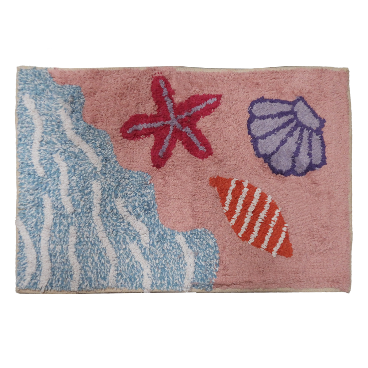 Cotton Floor Mat (Beach, Fish)
