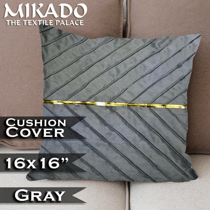 Cushion Cover - Metallic Stripe - Velvet Finish