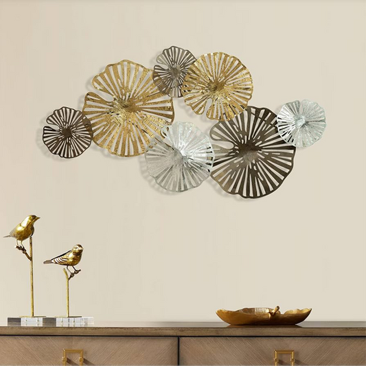 Abstract Floral Metal Wall Sculpture