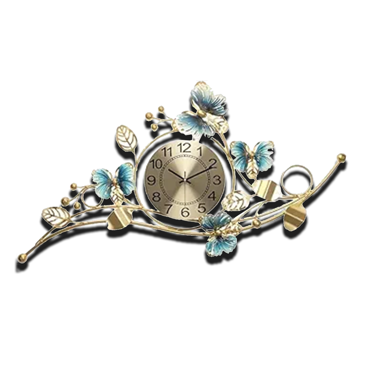 Decorative Butterfly Metal Wall Clock