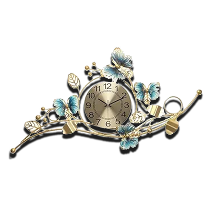 Decorative Butterfly Metal Wall Clock