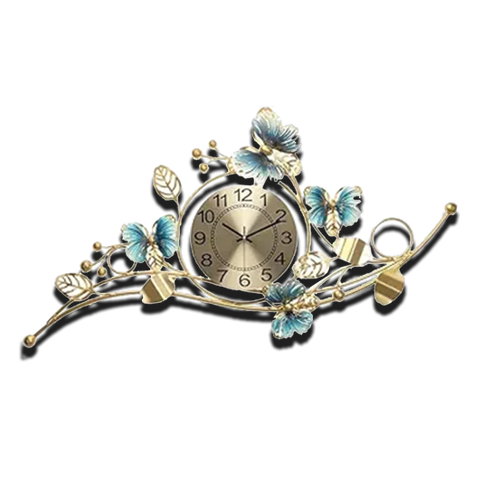 Decorative Butterfly Metal Wall Clock
