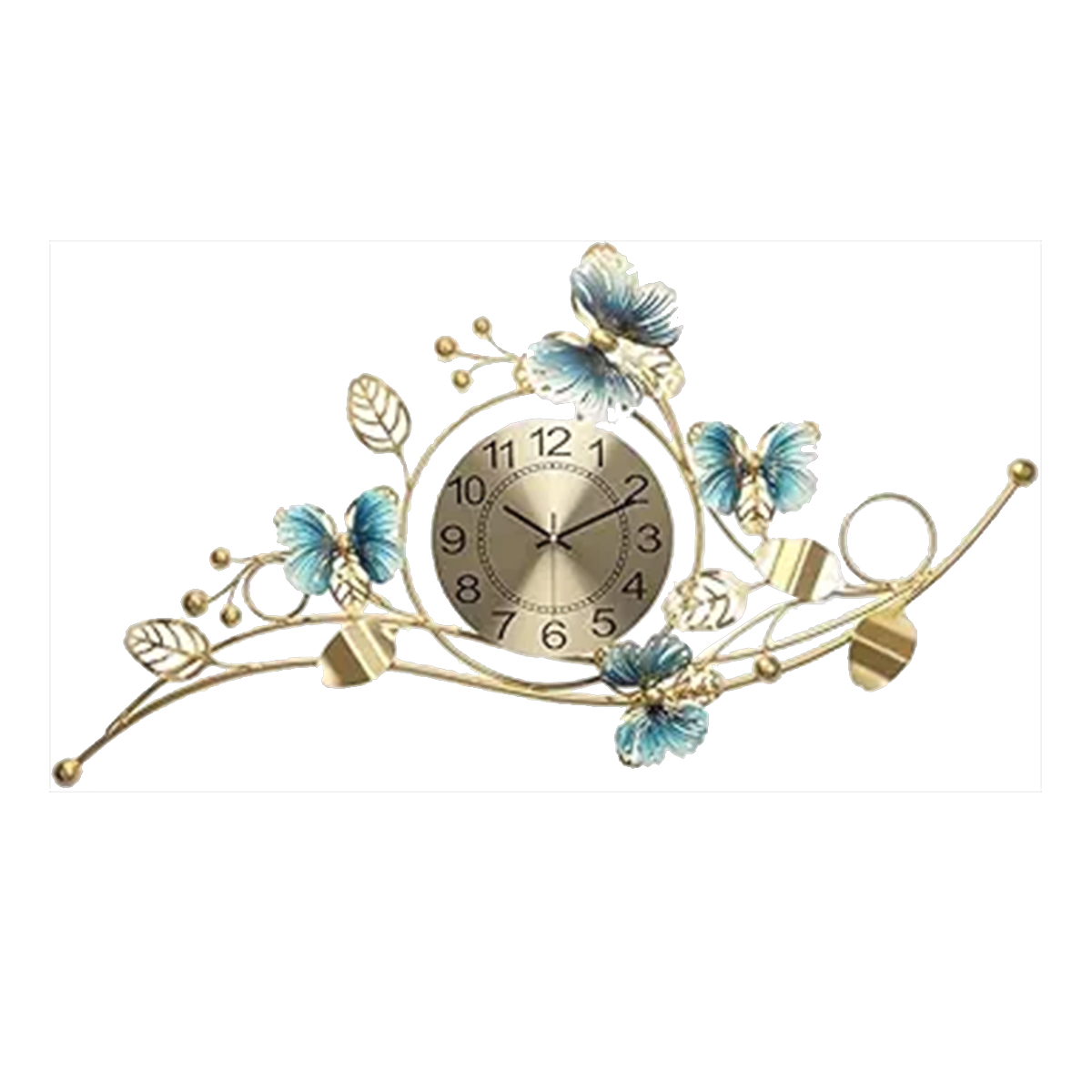 Decorative Butterfly Metal Wall Clock