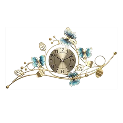 Decorative Butterfly Metal Wall Clock