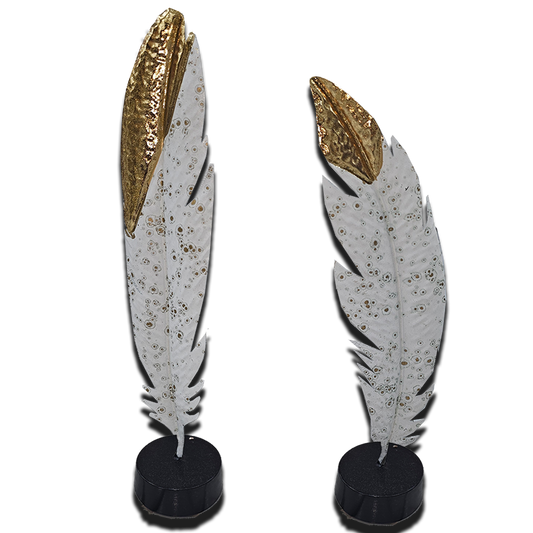 Metal Feather Decor