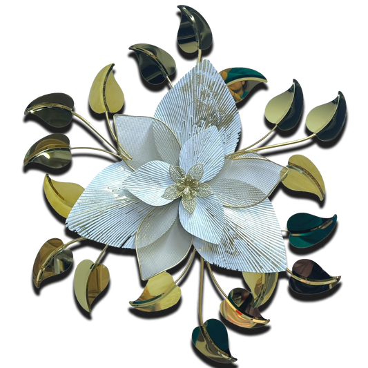 Floral 3D Metal Wall Decor