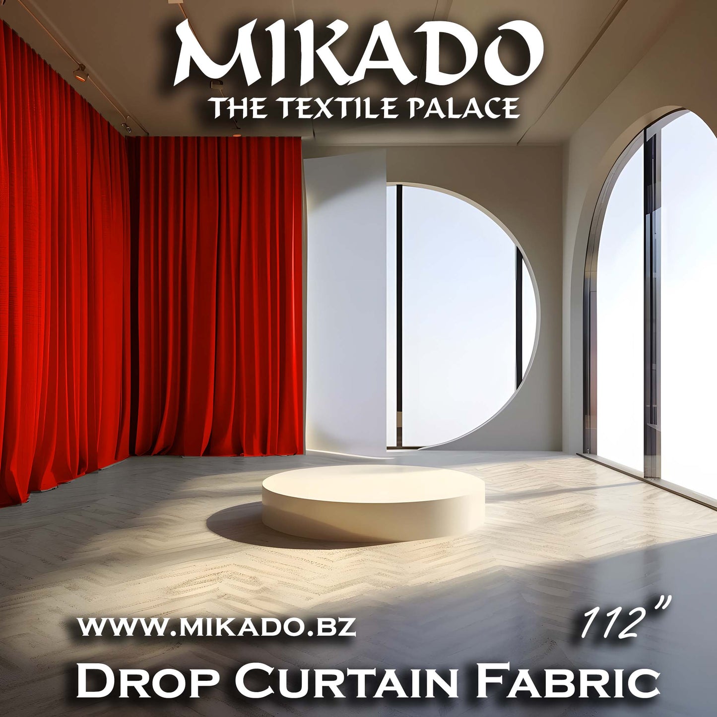 Drop Curtain Fabric 112"