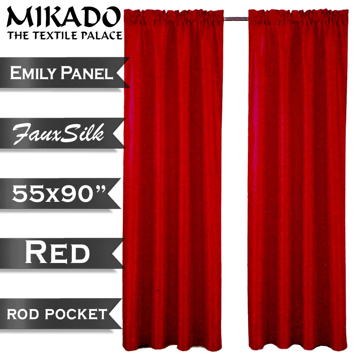 Emily Faux Silk Panel