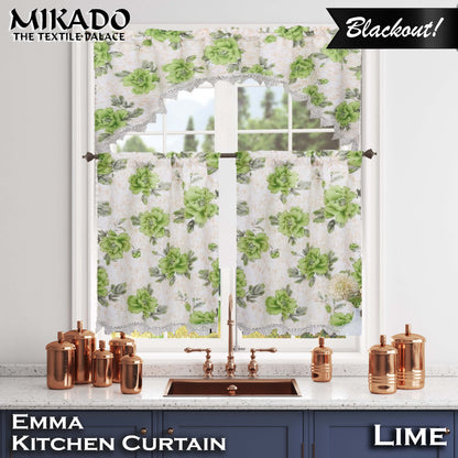 Emma Blackout Kitchen Curtain Set