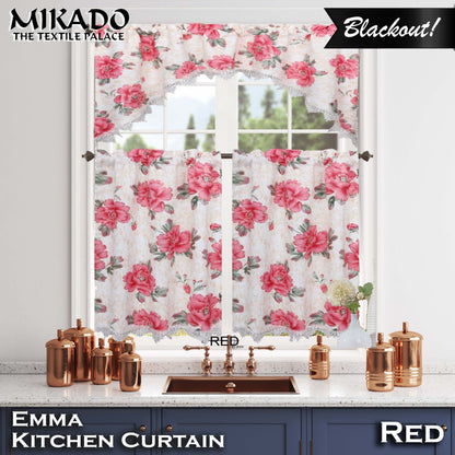 Emma Blackout Kitchen Curtain Set