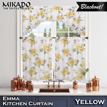 Emma Blackout Kitchen Curtain Set