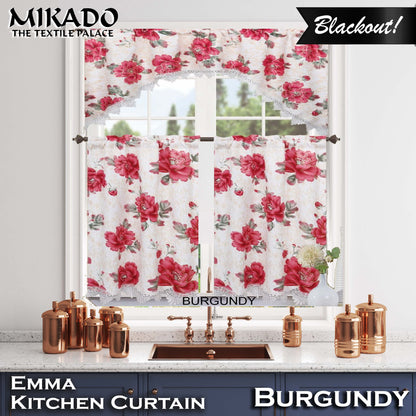 Emma Blackout Kitchen Curtain Set