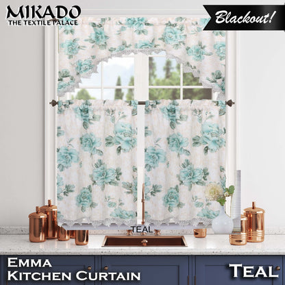 Emma Blackout Kitchen Curtain Set