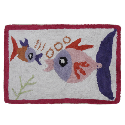 Cotton Floor Mat (Beach, Fish)