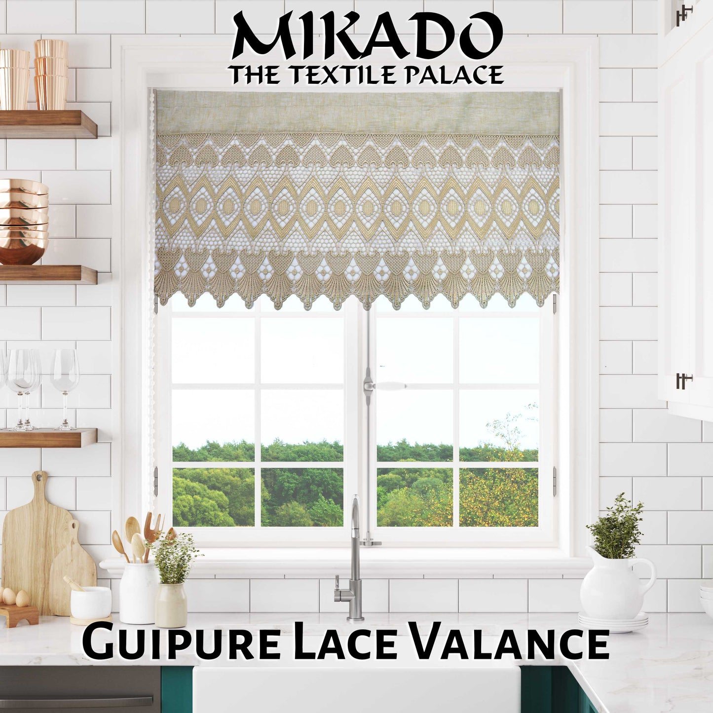 Guipure Lace Valance