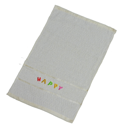 "Happy" Cotton Hand Towel