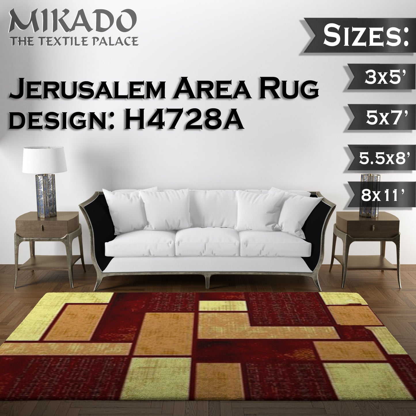 Jerusalem Rug 2024 Designs (Larger Sizes)