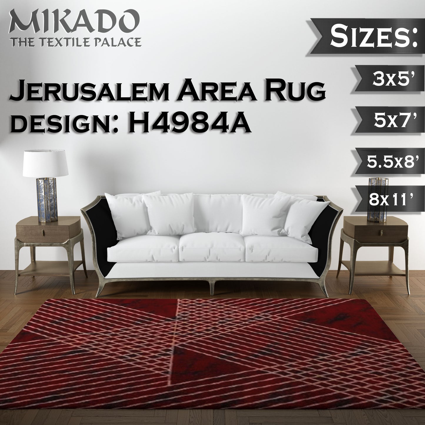 Jerusalem Rug 2024 Designs (Larger Sizes)