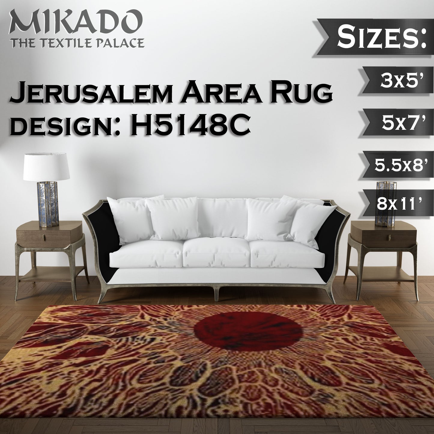 Jerusalem Rug 2024 Designs (Larger Sizes)