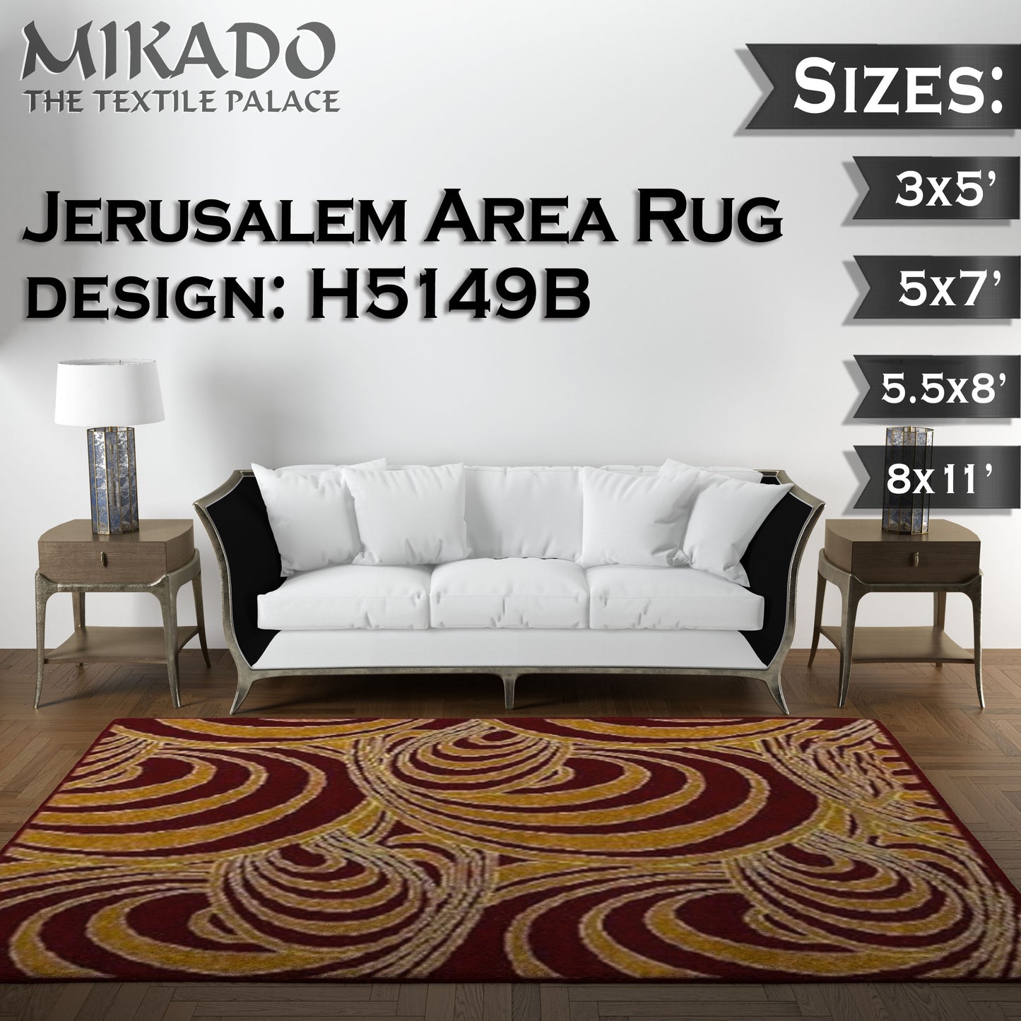 Jerusalem Rug 2024 Designs (Larger Sizes)