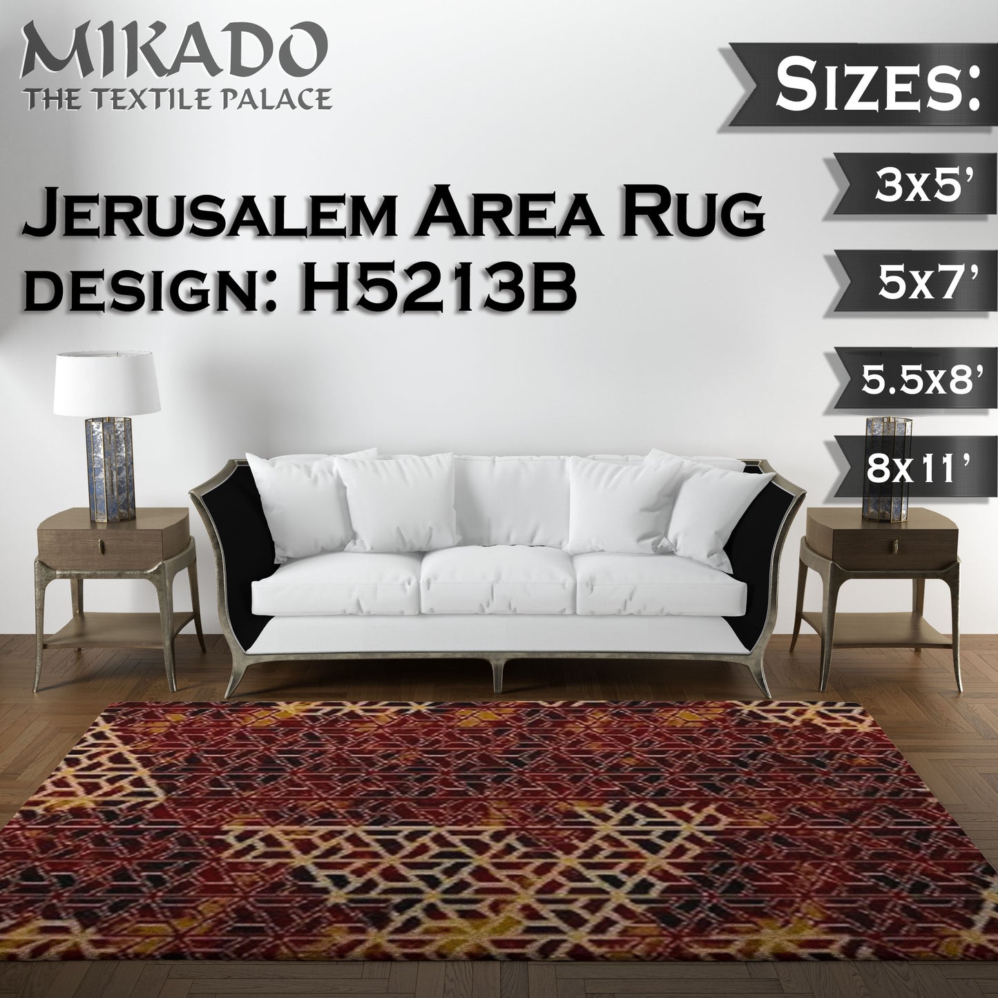 Jerusalem Rug 2024 Designs (Larger Sizes)