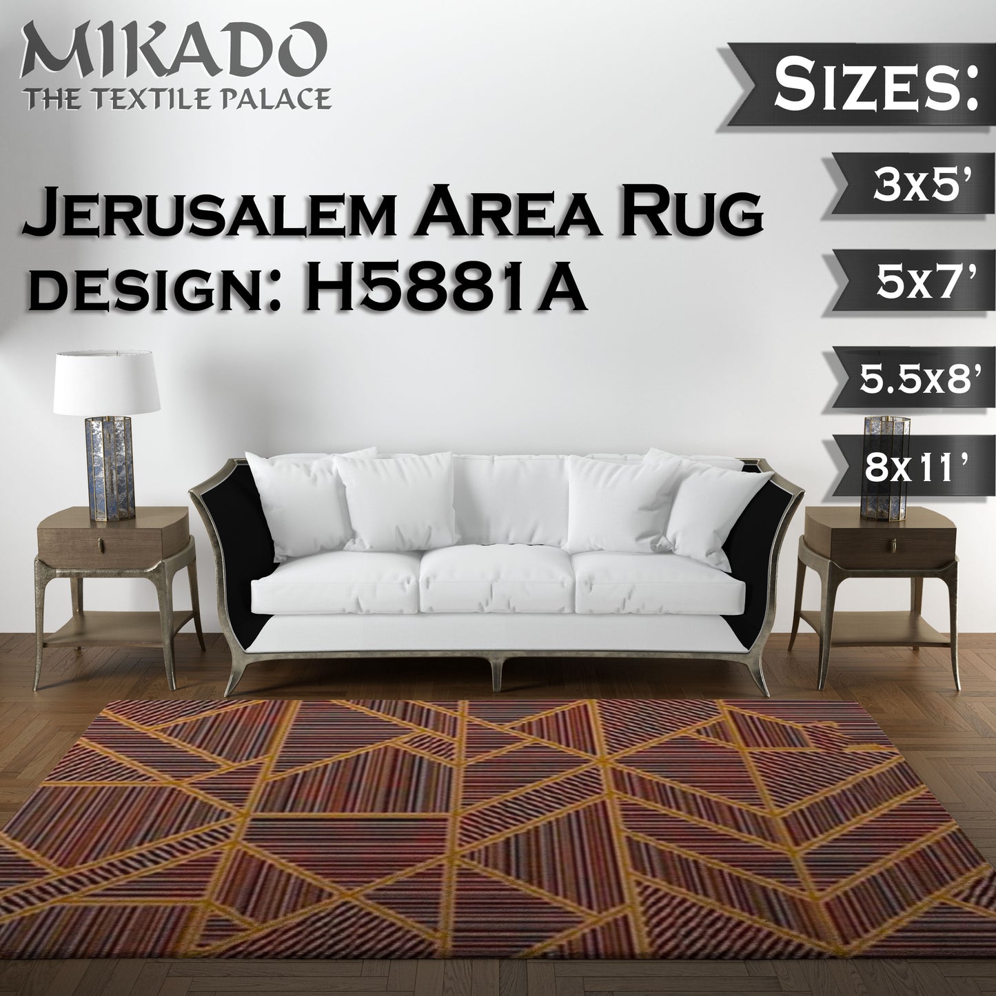 Jerusalem Rug 2024 Designs (Larger Sizes)