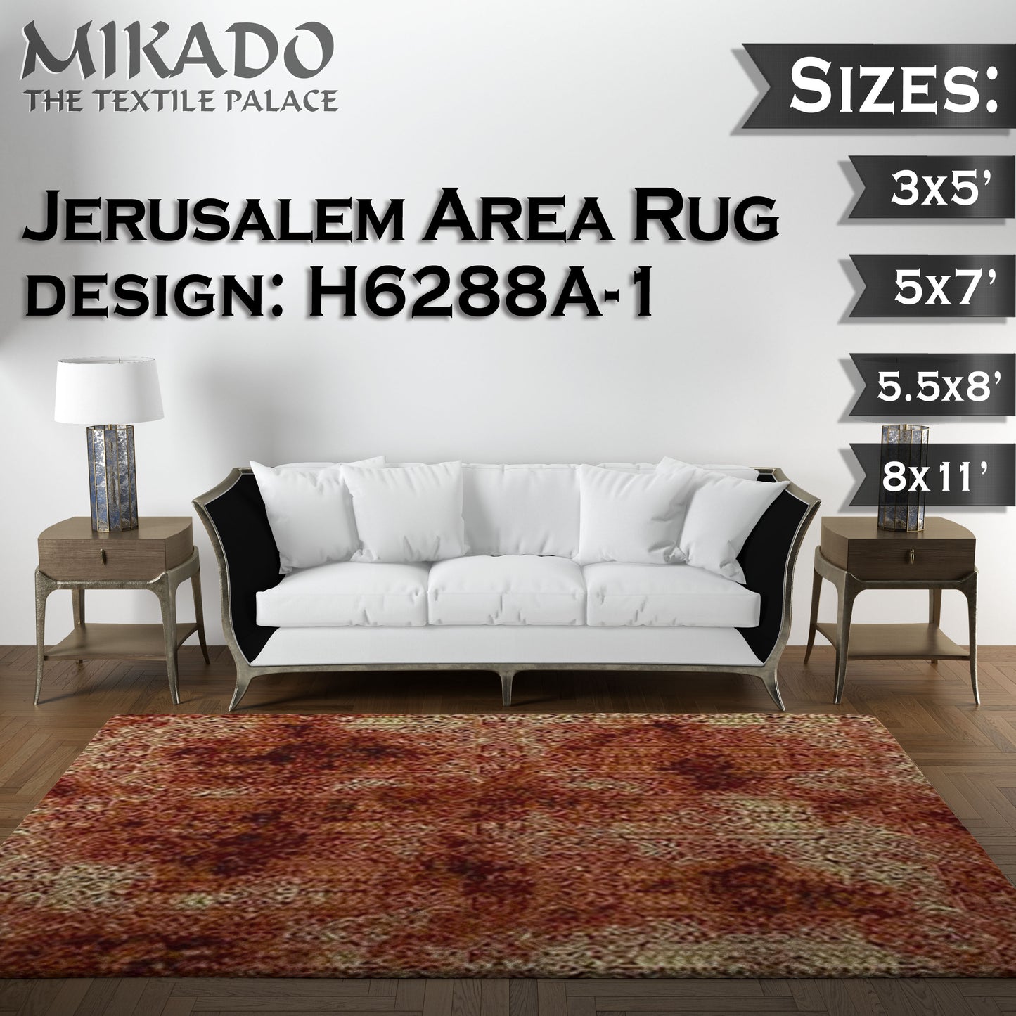 Jerusalem Rug 2024 Designs (Larger Sizes)