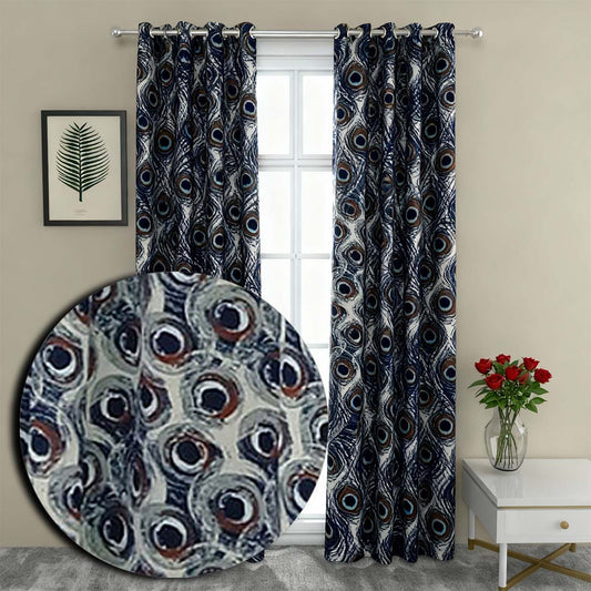 Rotary Peacock Feather Blackout Panel