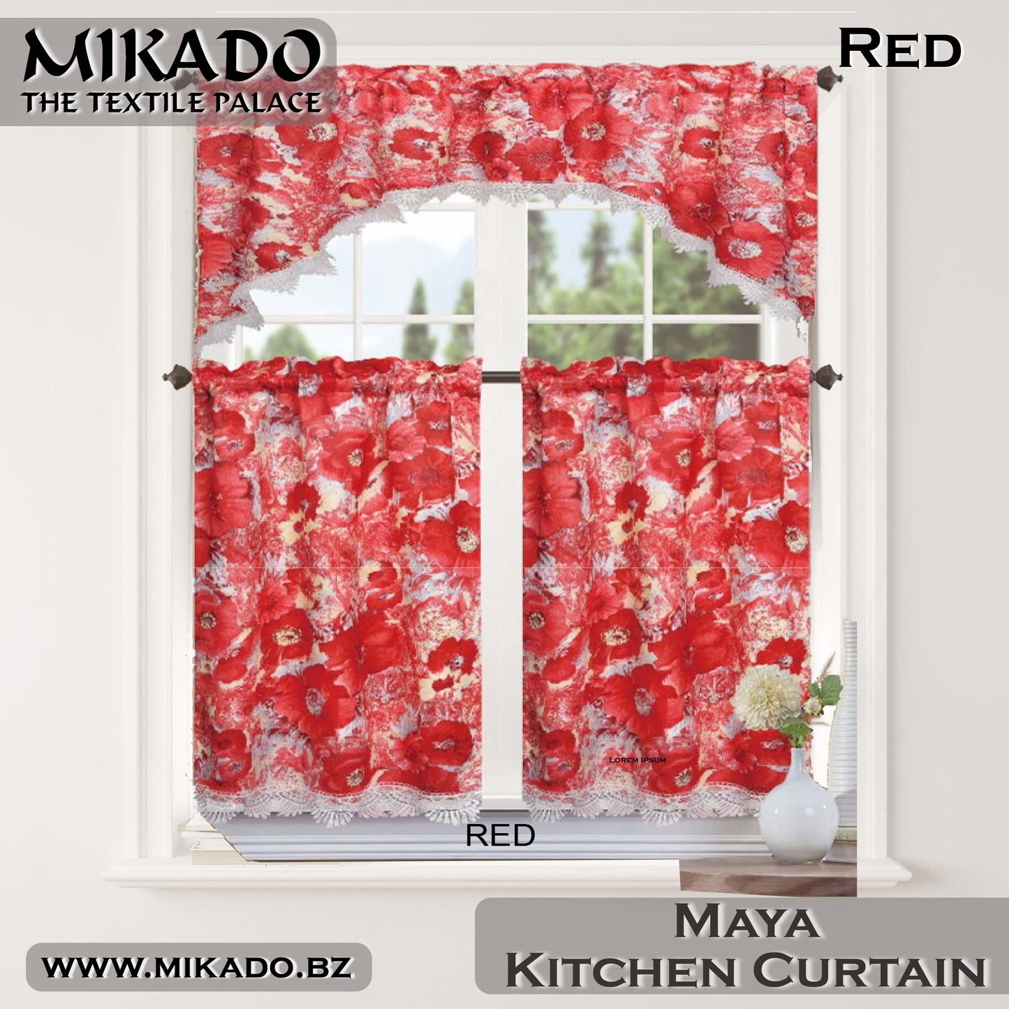 Maya Kitchen Curtain Set