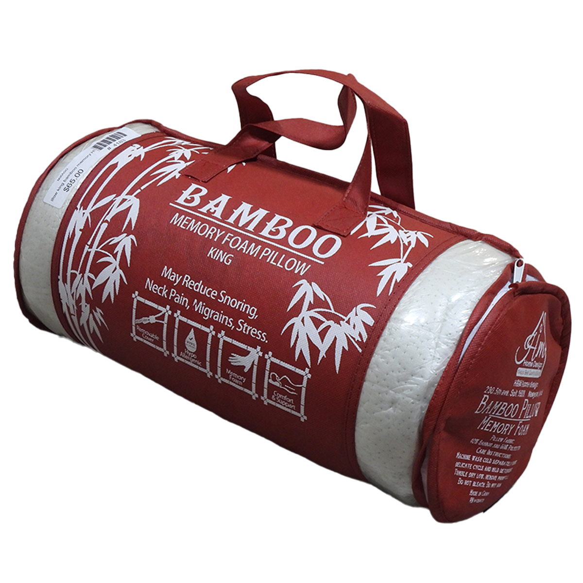 Memory Foam Bamboo Pillow - King Size