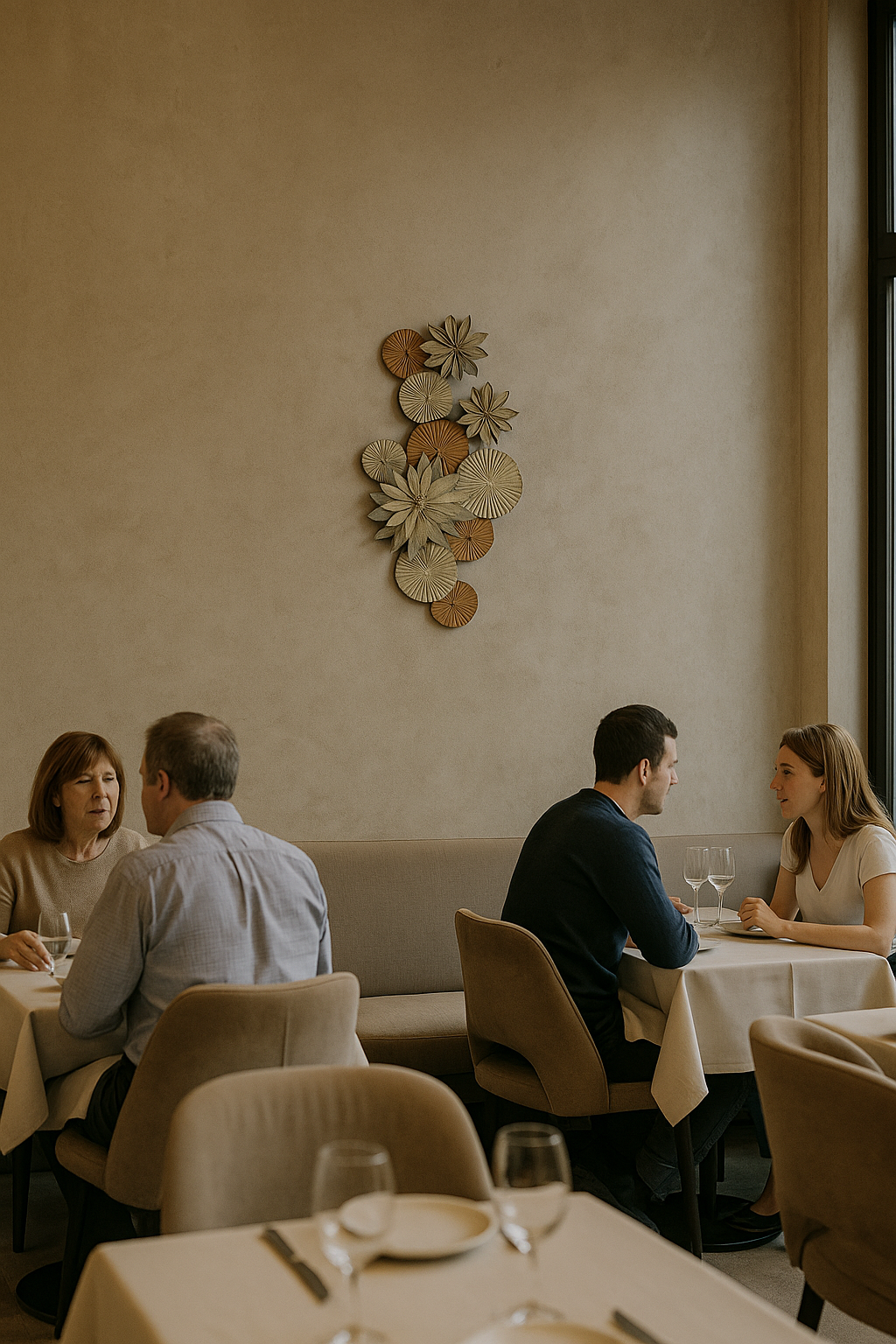 Abstract Lotus Leaf and Flower - Metal Wall Decor