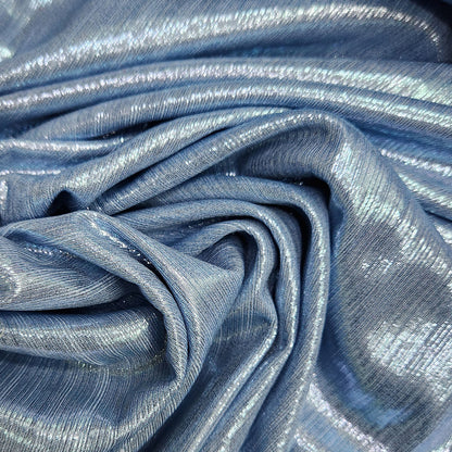 Silky Metallic Striped Carnival Fabric