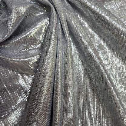 Silky Metallic Striped Carnival Fabric