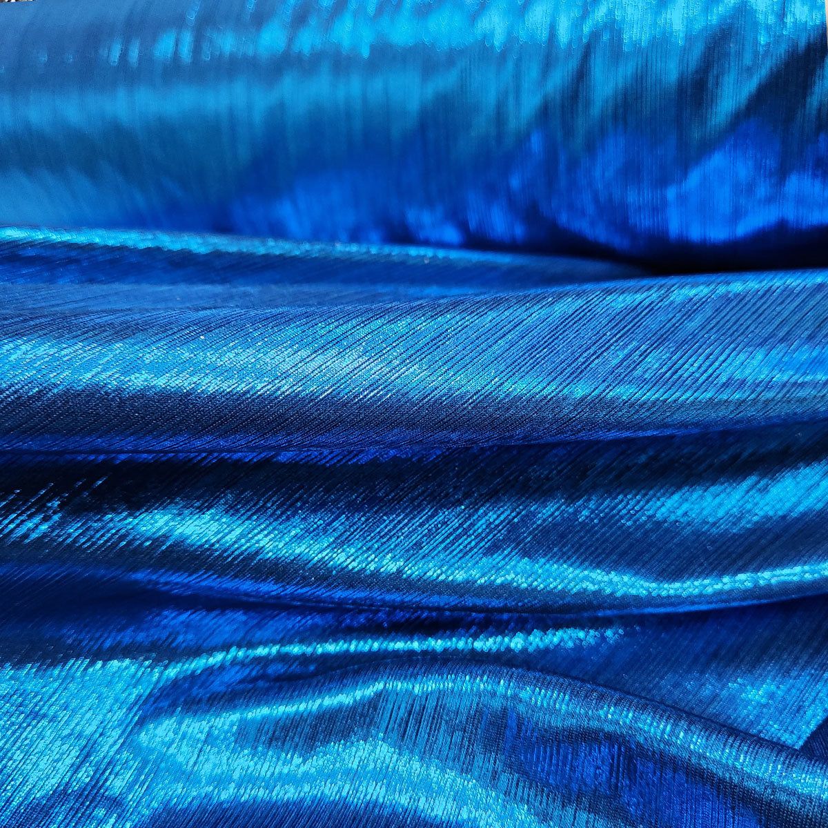 Silky Metallic Striped Carnival Fabric