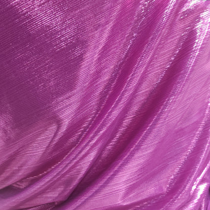 Silky Metallic Striped Carnival Fabric