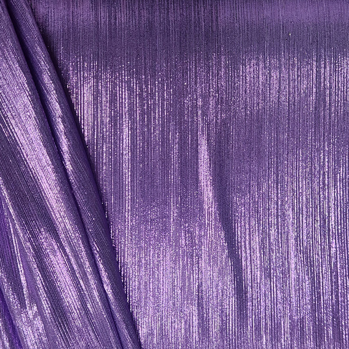 Silky Metallic Striped Carnival Fabric