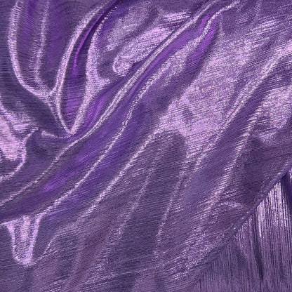 Silky Metallic Striped Carnival Fabric