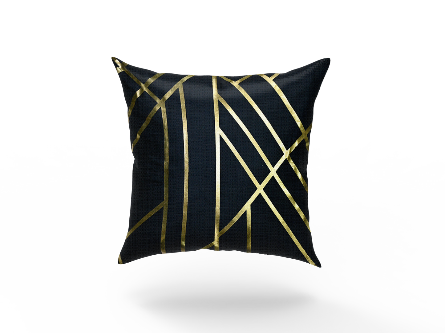 Cushion - Gold Metallic Lines