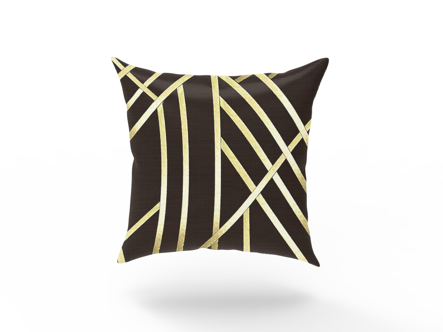 Cushion - Gold Metallic Lines