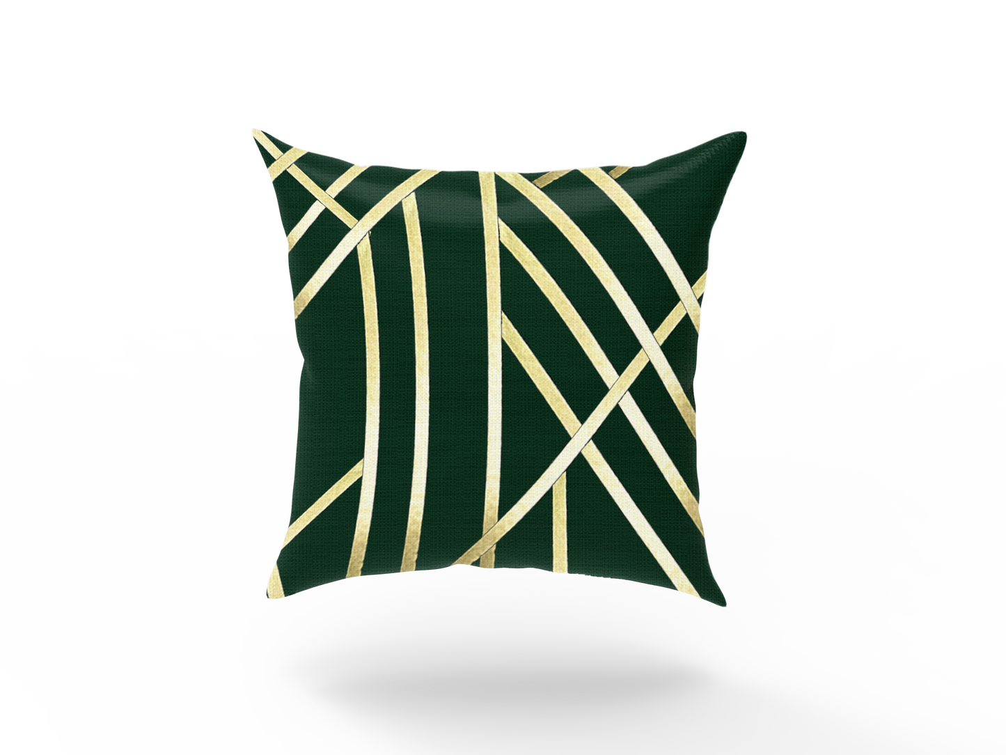 Cushion - Gold Metallic Lines