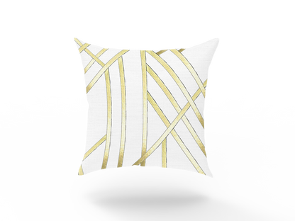 Cushion - Gold Metallic Lines