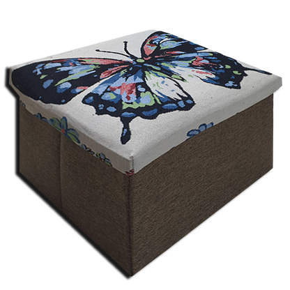 Foldable Ottoman Storage Box - Tapestry, Cube