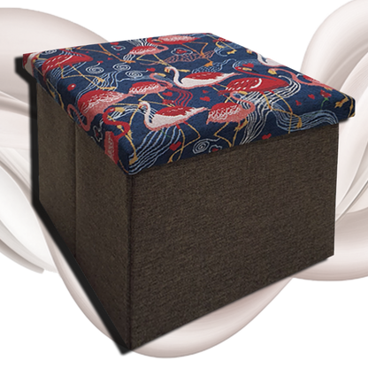 Foldable Ottoman Storage Box - Tapestry, Cube