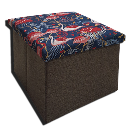 Foldable Ottoman Storage Box - Tapestry, Cube