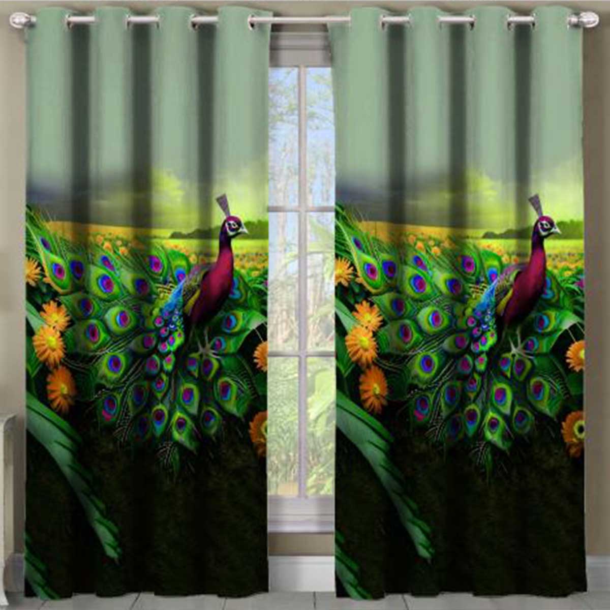 Peacock [Reversible or 2 Piece Set] Blackout Panel