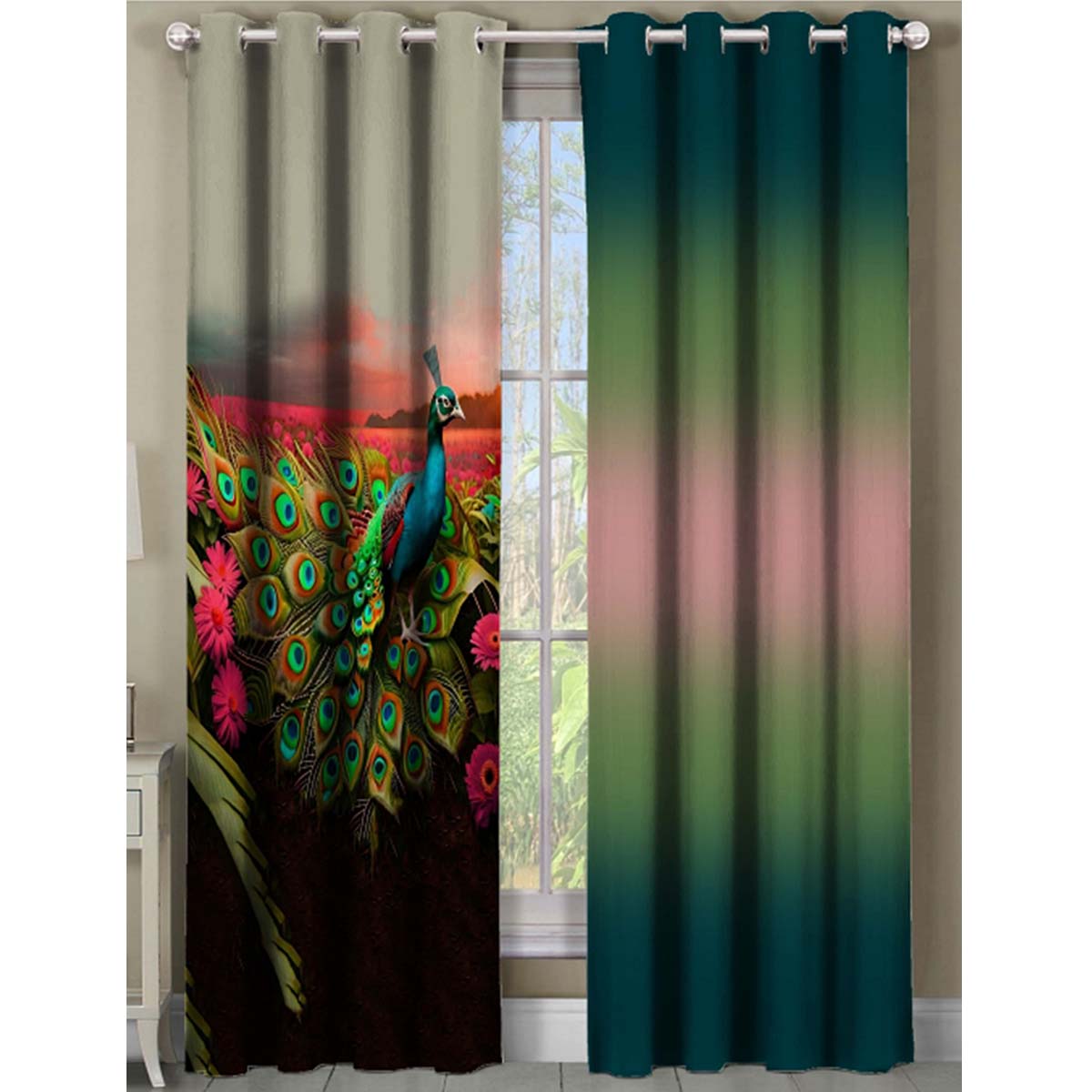 Peacock [Reversible or 2 Piece Set] Blackout Panel
