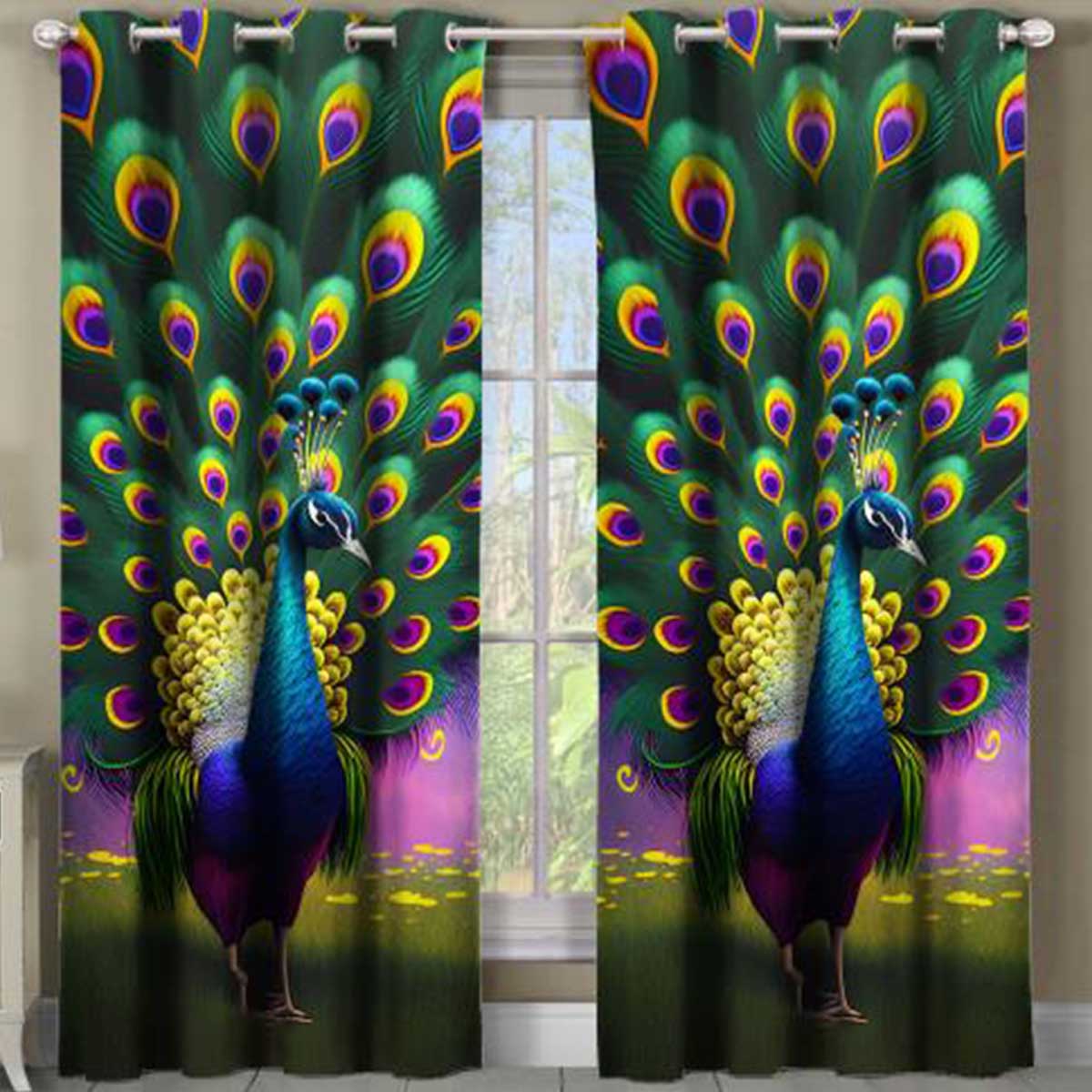Peacock [Reversible or 2 Piece Set] Blackout Panel