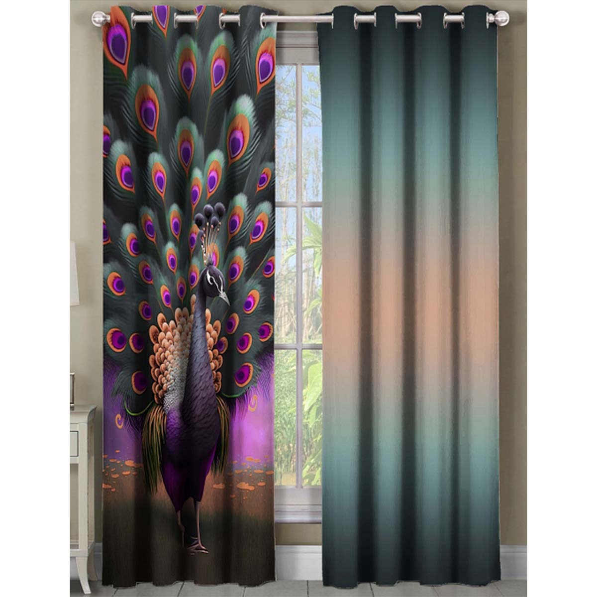 Peacock [Reversible or 2 Piece Set] Blackout Panel