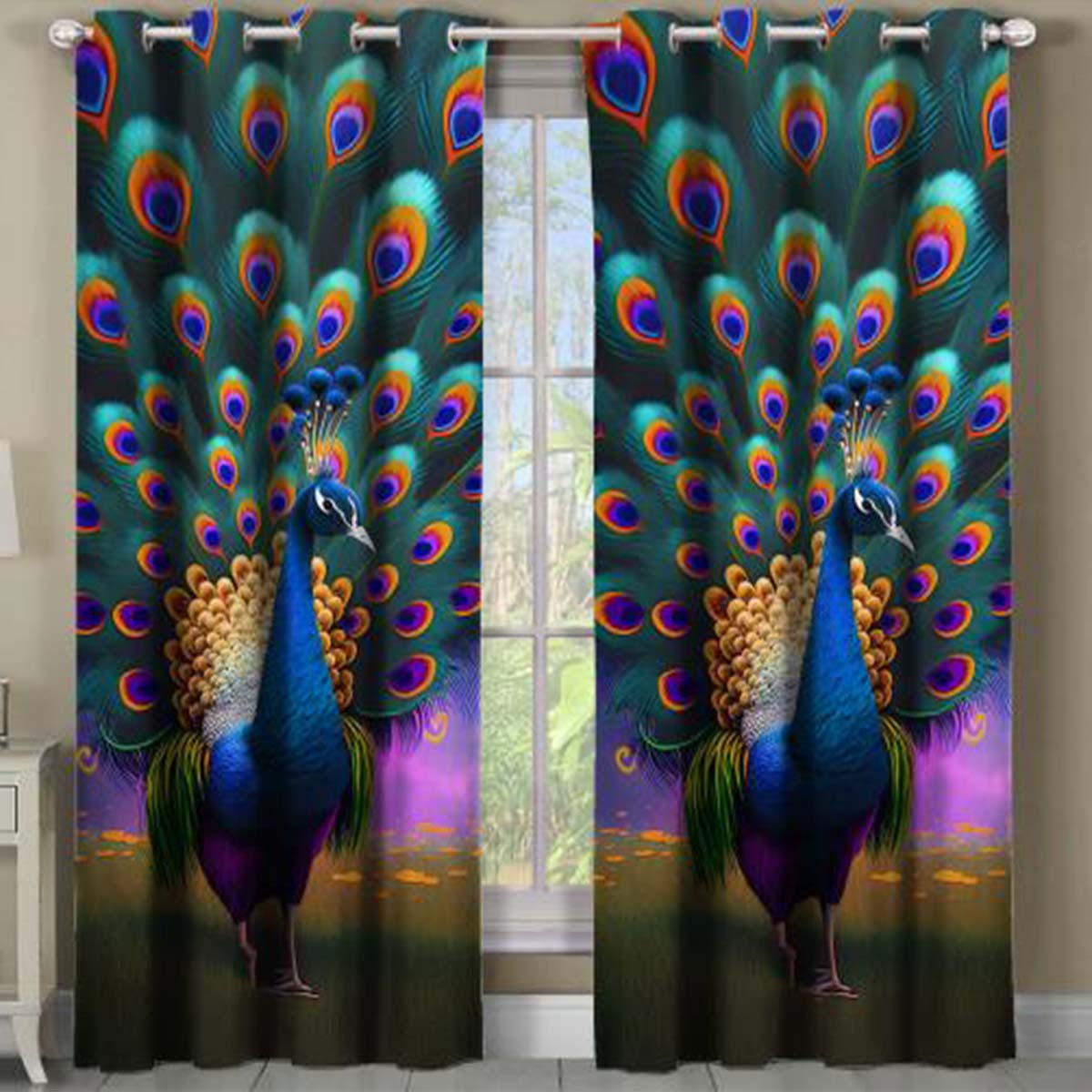 Peacock [Reversible or 2 Piece Set] Blackout Panel